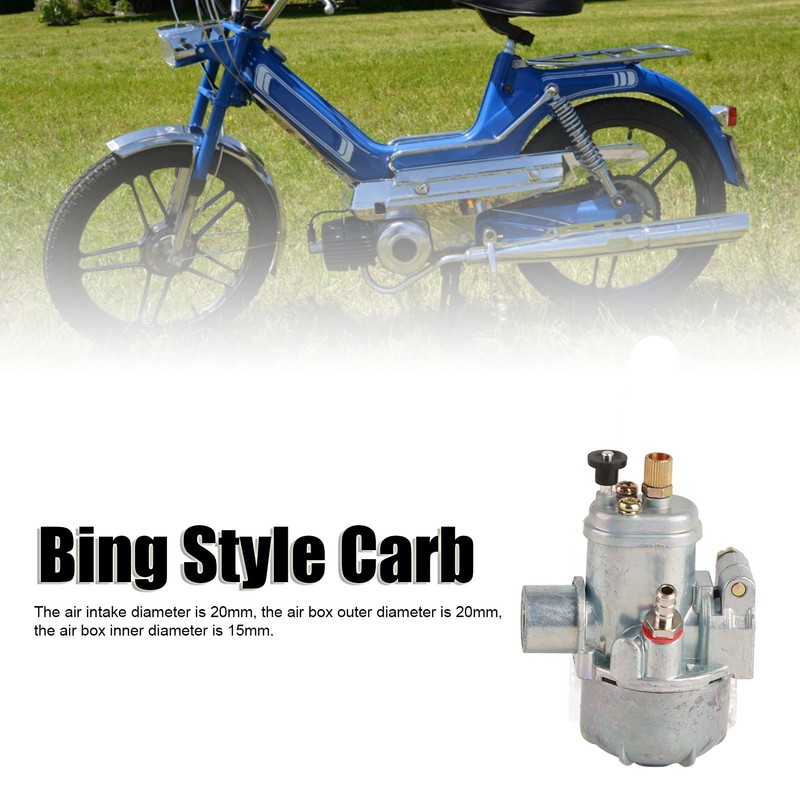 15mm Bing Style Carb 20mm Inlet Diameter Moped Motorcycle Carburetor