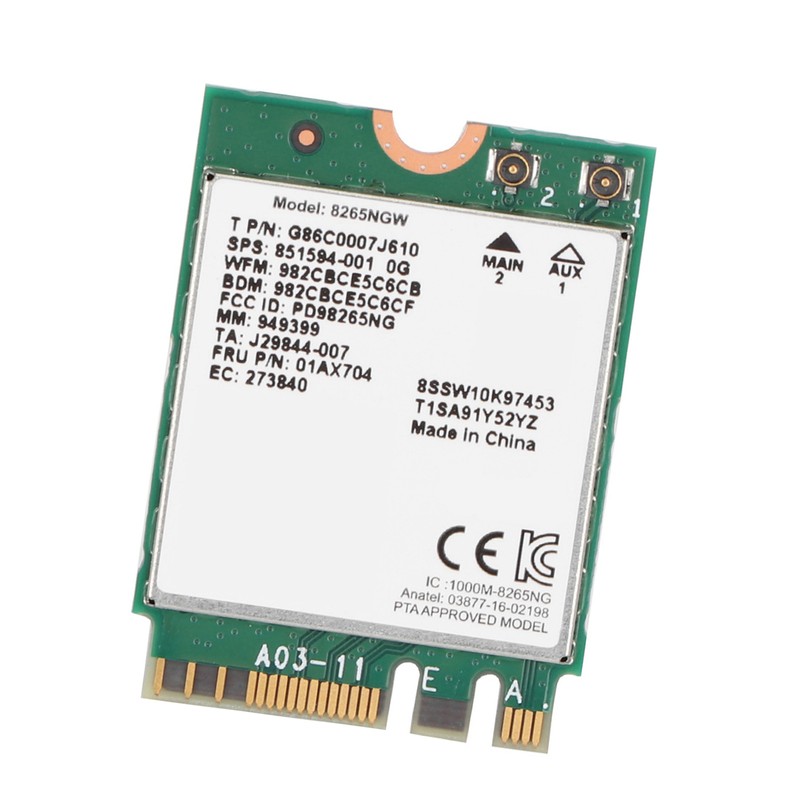 Bluetooth 4.2 For Intel 8265 867M 802.11AC 2.4G/5G Wireless Network