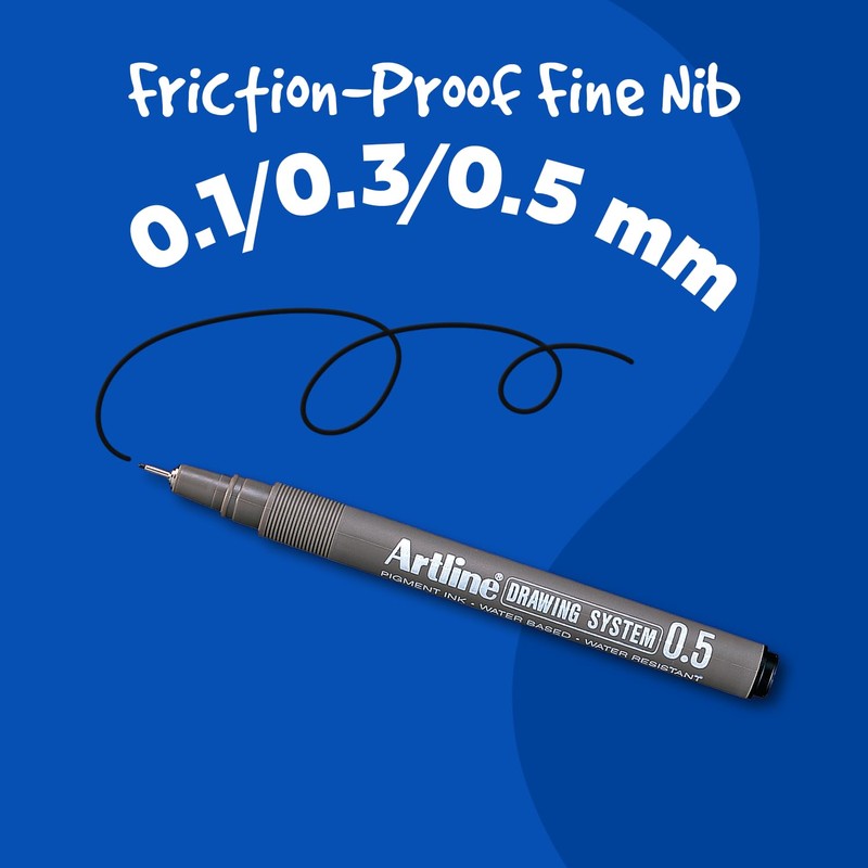 Artline 230 Drawing System Fineliner Pens, Art Technical Drawing Sketch