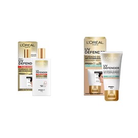 Loreal Paris Uv Defender bloqueador solar Fluido Invisible FPS 50   bloqueador solar FPS 50  UV Defender anti - brillo tono claro, 40ml               
