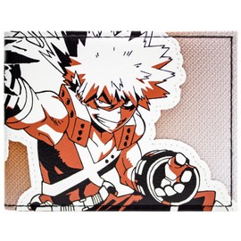My Hero Academia Katsuki Explosion Quirk Wallet Bi-Fold ID & Card Holder, Orange