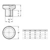 Ganter Normelemente GN 676.5-25-M6-A Knurled Knob Stainless Steel Silver Handle