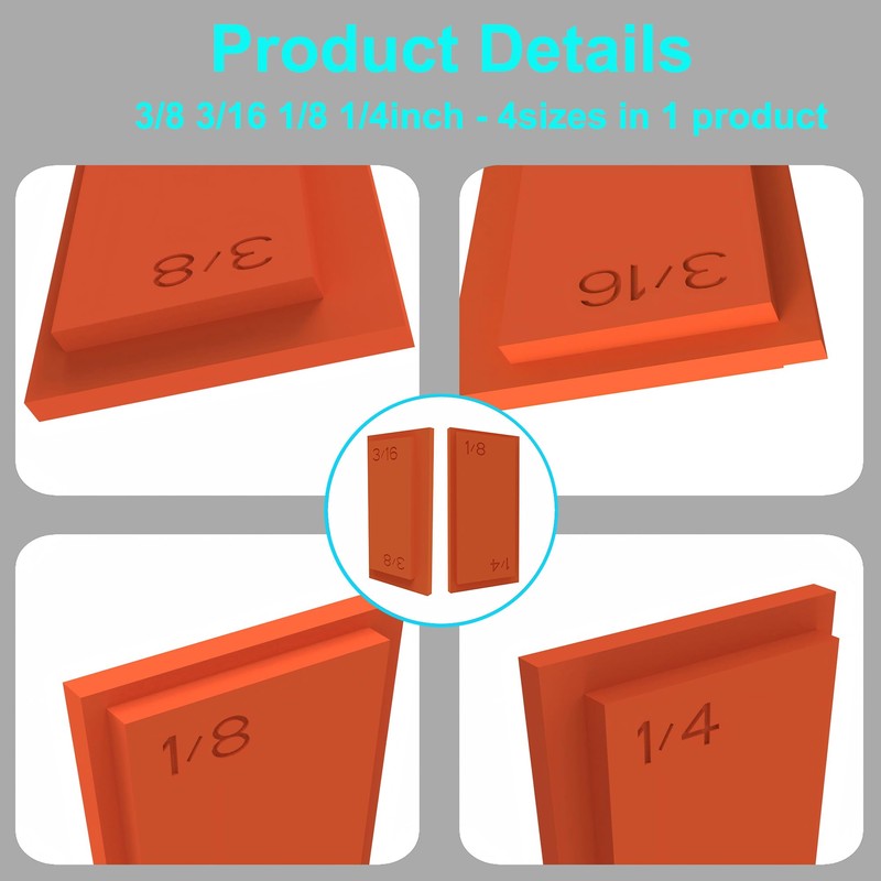 4-in-1 Trim Reveal Tool - 1/8", 3/16", 1/4", 3/8" -