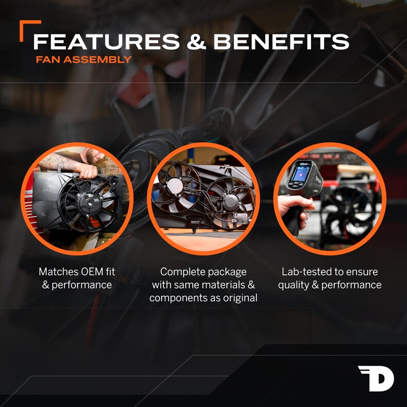 Dorman 620-029 Engine Cooling Fan Assembly Compatible with Select Dodge