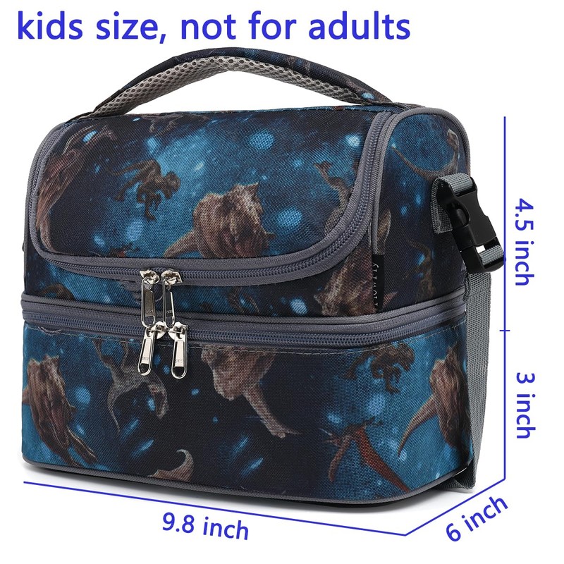 FlowFly Double Decker Cooler Insulated Lunch Bag Large Tote for
