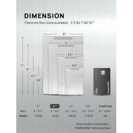 MIRRORNOVA Portable Folding Mirror, Ultra-Slim Makeup Tabletop Mirror for Travel with Aluminum Shell, Large Size 6"