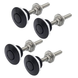 MACHSWON Car Bonnet Pins Universal Aluminum Quick Release Locking Bumper License Plate Clip Snap Button Bonnet 1.25 Inch 4pcs