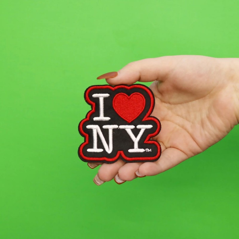 I Love New York City Souvenir NY Embroidered Patch Black