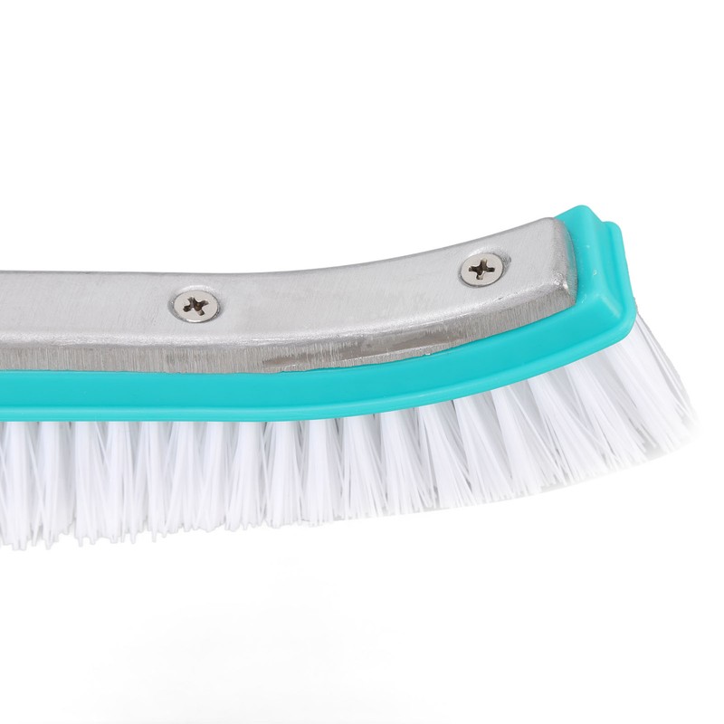 18in Swimming Pool Brush Plastic Nylon Stainless Steel Cleaning Tool