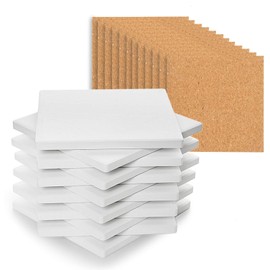 Coymos Ceramic Tiles for Crafts Coasters - 12Pcs Blank Unglazed White Tiles for Pain...