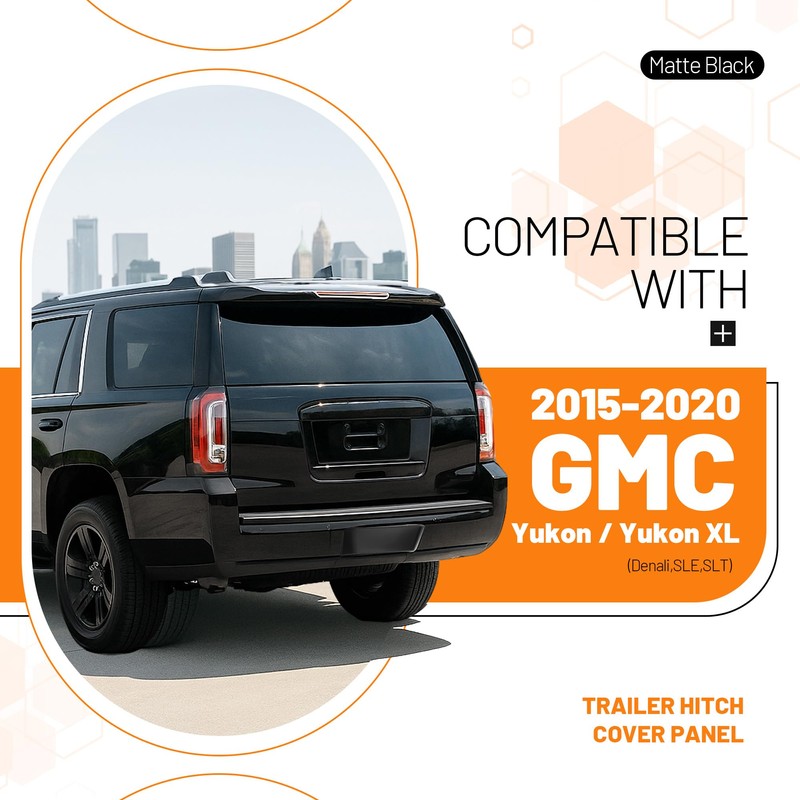 KUAFU Rear Trailer Hitch Cover Panel Compatible with 2015-2020 GMC