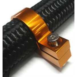 Performance Plumbing Components 1.157 inch  ID Show Polished  Gold Line Mount  P Clamp 2 per pk fit -16 hose