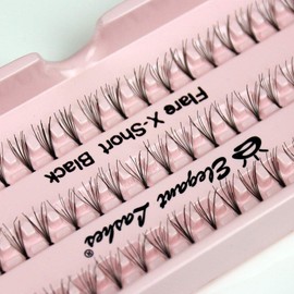 Elegant Lashes Individual Flare XS/Under Black Eyelashes (Single Pack - 1 Tray)