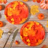 Elyxio 48Pcs Fall Leaf Paper Plates Maple Leaves Paper Dessert