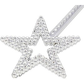 Gammaeon Glitter Star Wand - Removable Fairy Wand for Fancy Dress Parties - Stage Accessories with 5 Pointed Star for Fairy Tale Performances and Cosplay Events (Gold)