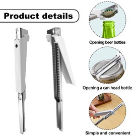 Adjustable Can Opener for Seniors, Adjustable Jar Opener, Screw Lid Opener, Effortless Multifunctional Lid Opener for Screw Jars, Manual Arthritis Bottle Opener for Seniors Weak (B)