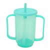 Adult Drinking Cup, Straw Cup with 2 Handles, Leakproof Plastic