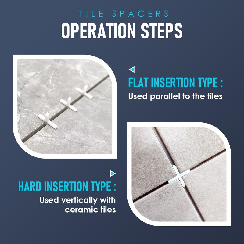 500Pcs 2mm Tile Spacers Plastic Cross Tile Spacers for Wall