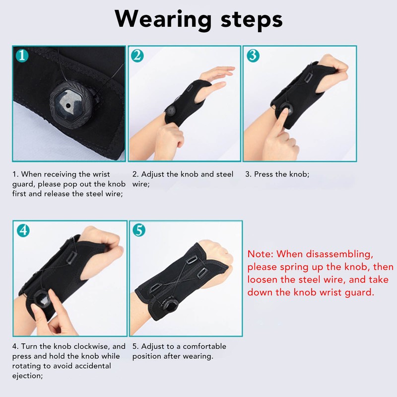 Left Hand Wrist Support Brace Portable Palm Wrist Orthopedic Brace