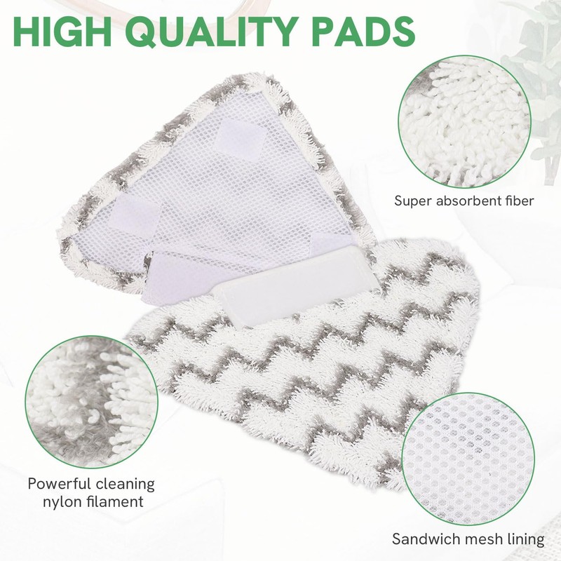 Sgizoku Triangle Steam Mop Replacement Pads for Shark Lift-Away Pro