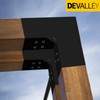 DEVALLEY 2-Way Pergola Brackets Kit, DIY L-Shaped Woodwork Brackets for
