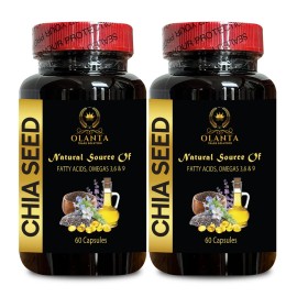 CHIA SEED SUPPLEMENT Plant Based Omega 3 6 9 Supplement and Daily Fiber Capsules