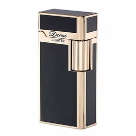 Classic Vintage Metal Lighter Small Kerosene Side Slide Ignition Lighter, for Men Women, Christmas Birthday Collectors (Black)