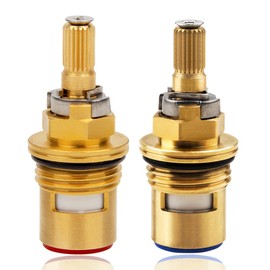 Cartridge for Kohler K-GP77005-RP & K-GP77006-RP Faucet Ceramic Valve, Hot and Cold Faucet Cartridge Replacement Parts, 2 Pack Ceramic Valve Replacement - Brass