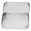SHEUTSAN 80pcs 3.7 x 2.4 x 0.8 Inch Silver Rectangular