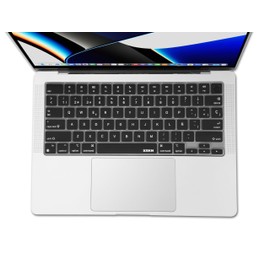 XSKN Spanish Black US Version Silicone Keyboard Cover for Apple MacBook Air 13/15 inch with M5/M4/M3/M2 Chip and MacBook Neo with A18 Pro Chip