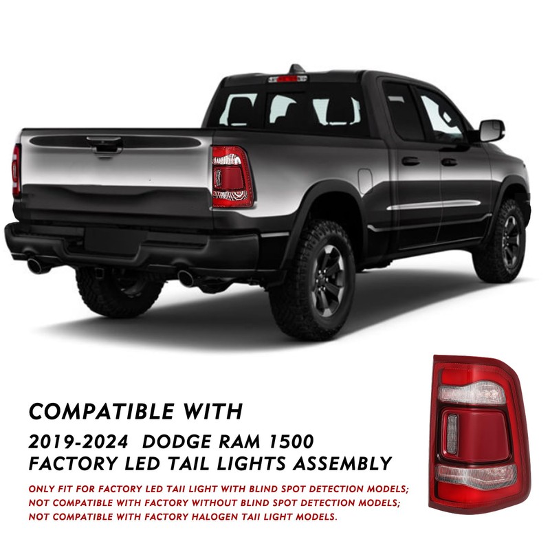 TUSDAR Factory LED Tail Light Assembly w/Blind Spot(Module NOT Included)