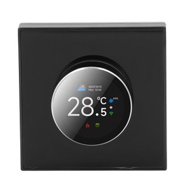 Smart Thermostat, Two Way Rotating Knob Programmable Wi Fi Thermostat, Smart Voice Control Thermostat with 1.32in TFT Screen and Unique Ambience Light
