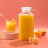 JoyJolt 60oz Glass Pitcher with Lid (2 Lids) - Beverage