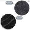 com-four® 12 x Felt Coasters, Round Table Protectors with Metal