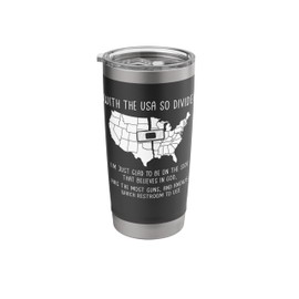 With The USA So Divided - Patriotic US Flag -Gun Owner Stainless Steel Insulated Tumbler