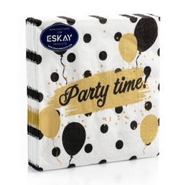 Celebration Lunch Napkins for Cocktails, Appetizers, Bar Drinks, Birthdays and Wedding Events, Thick and Absorbent, (Lunch (20 Count)