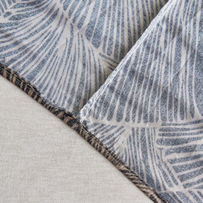 Jemiipee Single Fitted Sheet Brown Tropical Leaves Pattern, 30 cm