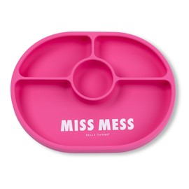 Bella Tunno Wonder Baby Plates – Silicone Suction Plates for Baby, Toddler, & Kids, Great for Baby Led Weaning, BPA Free, Kid and Baby Must Haves, 4 Sections (Miss Mess)