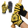 Spidergrip Nonslip Batting Gloves (Yellow Black, M)