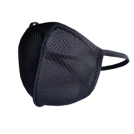 Mashul Mesh Mask for Adults, Sports Mask, Breathable, Running, Exercise, Mesh Fabric, 3D (Black)