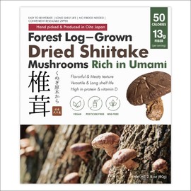 Dried Shiitake Mushrooms 'Donko' (Naturally Log-Grown, Japan) – 80g