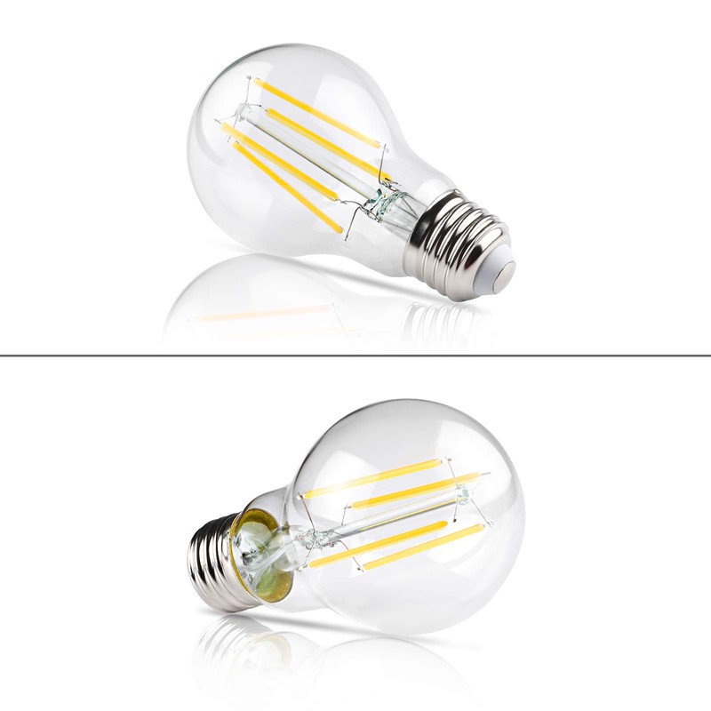 Ascher 60 Watt Equivalent, E26 LED Filament Light Bulbs, Daylight