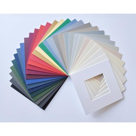 Custom Whitecore 1.4mm Picture Mount Bevel Cut Mat Board for Photos & Art Choice of 30 Colours | Made to Order Up To 14x11"