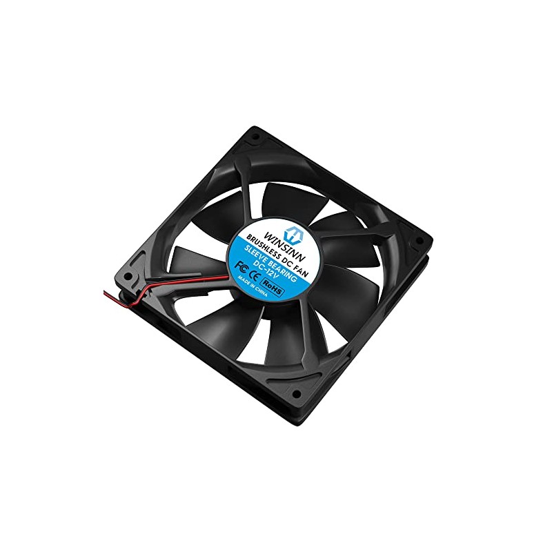 WINSINN - Ventilador de 120 mm, 12 V, sin escobillas,