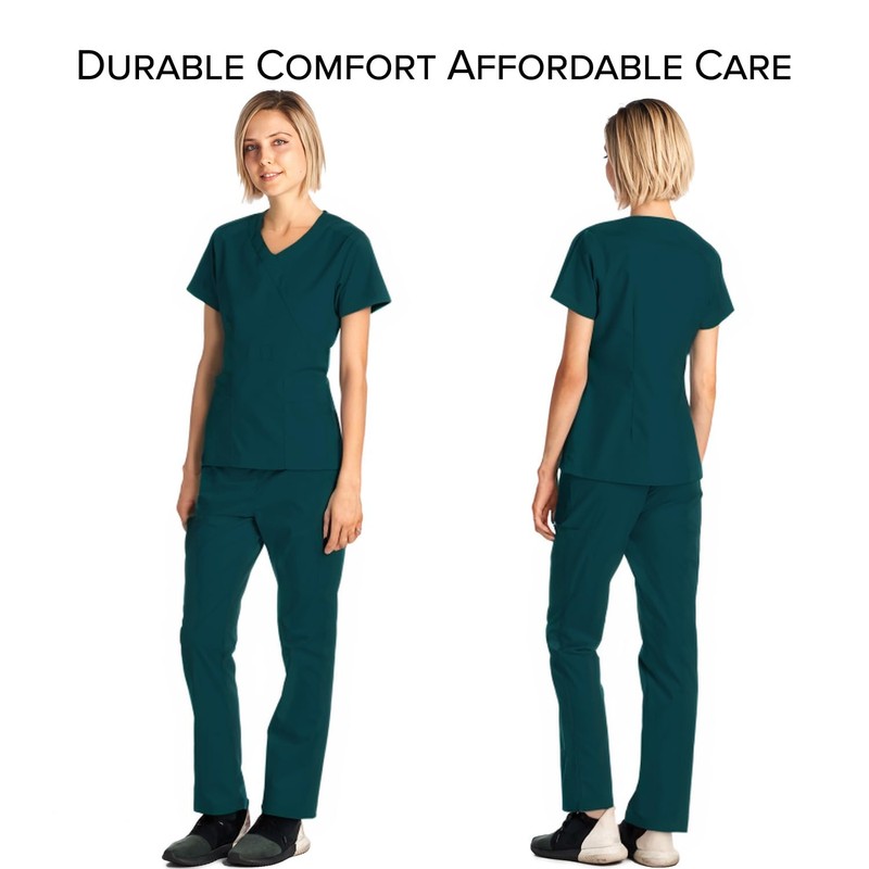 Dagacci - Conjunto médico de uniforme médico para mujer, elástico