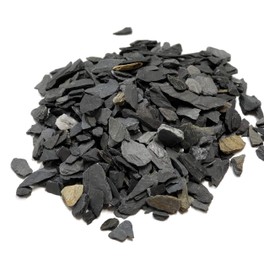 Natural Slate Stone - 1/4 to 1/2 inch Slate Gravel for Aquascaping Aquariums, Miniature or Fairy Garden, Aquarium, Model Railroad & Wargaming (1)