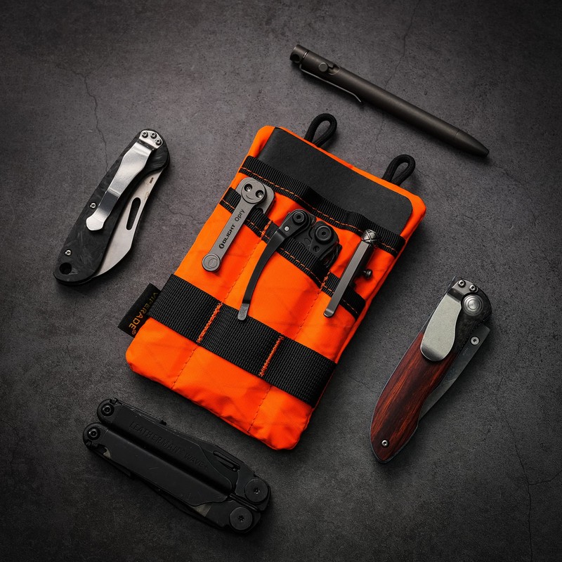 VIPERADE VE1 X-pac ポケットオーガナイザー、男性用EDCポーチ、EDCポケットオーガナイザー収納EDCギア、ベストEDCオーガナイザー (XPAC-Hot Orange)