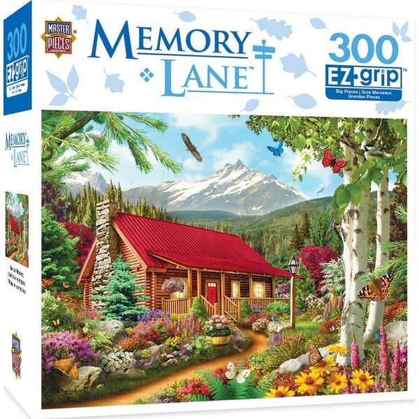 MasterPieces Memory Lane Mountain Hideaway 300 Piece EZ Grip Jigsaw Puzzle