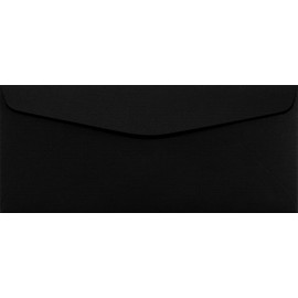 LUXPaper #10 Commercial Flap Business Envelopes | 4 1/8" x 9 1/2" | Black Linen | 80lb. Text | 50 Qty