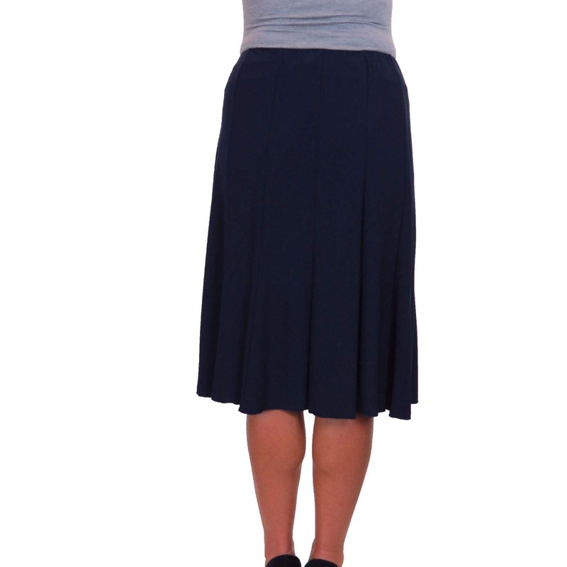 Knee-Length Swing Flare Skirt for Women, Soft and Elastic with